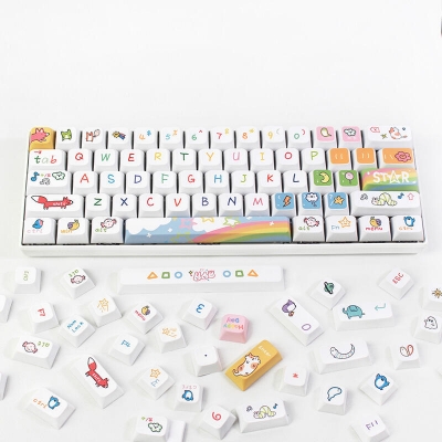 Animal Party 104+23 XDA-like Profile Keycap Set Cherry MX PBT Dye-subbed for Mechanical Gaming Keyboard